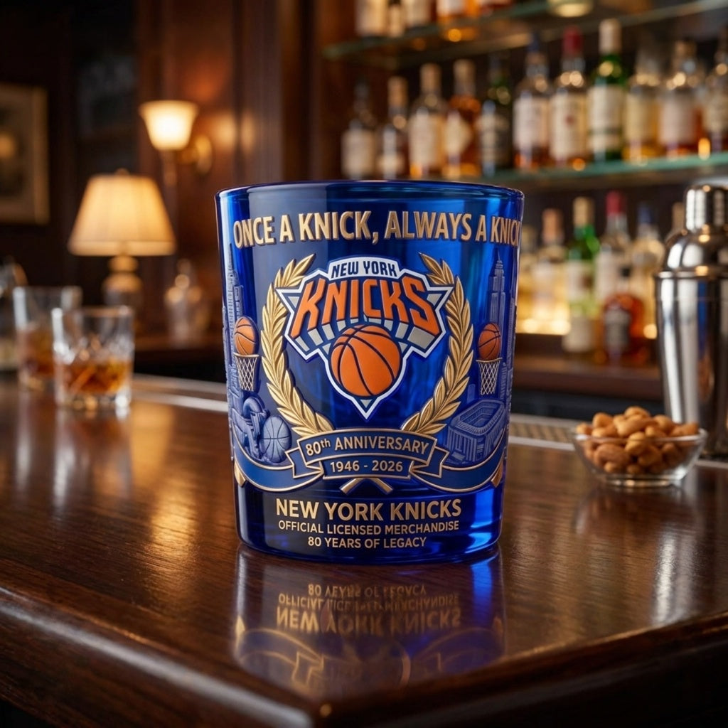 NY Knicks 80th Anniversary Collector Whiskey Glass š„